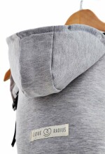 „Love Radius Hoodie Art. 118225“ sportinis pilkos spalvos kengūros krepšys - aktyviems tėvams ilgiems žygiams