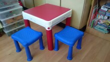 Keter Constructable Art.29227497 Blue  Aktivitātes galds ar 2 krēsliem(Izcila kvalitāte)