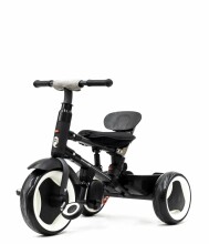 Aga Design QPlay Rito Art.S380 Black Детский трехколесный  велосипед c ручкой управления , крышей и надувными колёсами