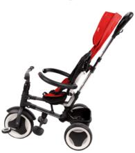Aga Design QPlay Rito Art.S380 Red  Bērnu trīsritenis ar rokturi , jumtiņu un piepūšamajiem riteņiem