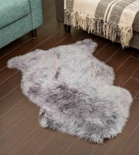 Natur Wool Art.118845 avikailis kilimėlis (M) pilkas 90cm [avikailis]