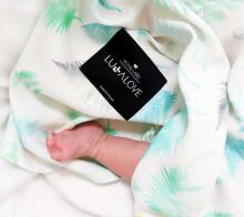 Lullalove Swaddle  Art.118854 Hesba Blue  Augstākās kvalitātes muslina  autiņš no bambusa ,(100х100 cm)