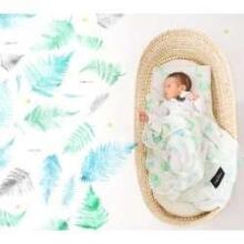 Lullalove Swaddle  Art.118854 Hesba Blue  Augstākās kvalitātes muslina  autiņš no bambusa ,(100х100 cm)