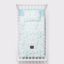Lullalove Bedding Set  Art.118865 Mint Fern Kokvilnas gultas veļas komplekts no 2 daļam, 100x135 cm