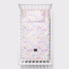 Lullalove Bedding Set  Art.118870 Pink Fern Kokvilnas gultas veļas komplekts no 2 daļam, 100x135 cm