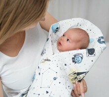 Lullalove Baby Wrap  Art.118922 Space Конвертик для новорождённого  75х75 см