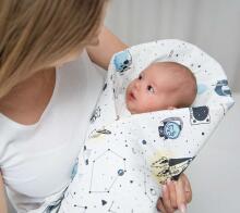 Lullalove Baby Wrap  Art.118922 Space mazuļu konvertiņš 75x75 cm
