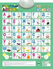 Musical Russian ABC Art.118993 Galda spēle:Runājošā ĀBECE/Skaņu plakāts alfabēta sākumam latviešu valodas apguvei(RU)