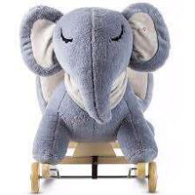 KinderKraft'20 Rocker Plush Elephant Art.KKZSLONGRY0000 Grey Мягкое кресло-качалка на колесиках  с поддержкой спинки