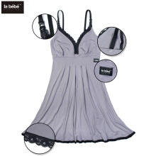 La Bebe™ Nursing Mia Art.119275 Stone Ночнушка для беременных и кормящих