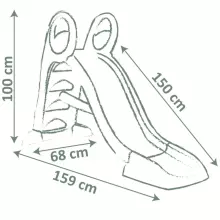 Smoby Art.1194 Green Children's slide 150 cm