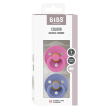 Bibs Colour Art.119413 Bubblegum Peri Apaļš māneklītis(knupītis)  no 100% naturāla (dabas) kaučuka  no 0-6 mēn. (2 gb.)