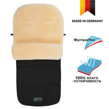 Alta Bebe Lambskin Footmuff Nordkap Art.MT2200LP-65 Black
