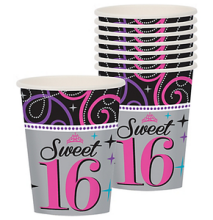 Amscan Sweet16  Art. 581466   Набор стаканчиков  для праздника 8 шт.