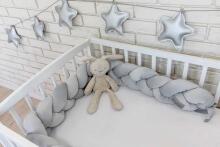 La bebe™ Velvet Border (160) Art.119727 Grey Gultas apmale pīta 160 cm