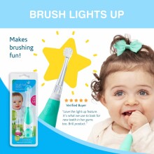 „Brush Baby Babysonic Art.BRB051 Green“ elektrinis dantų šepetėlis kūdikiams