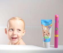Brush Baby Go-Kidz Art.BRB121 bērnu elēktriska zobu birste ar uzlīmēm