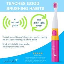 Brush Baby Go-Kidz Art.BRB121 bērnu elēktriska zobu birste ar uzlīmēm
