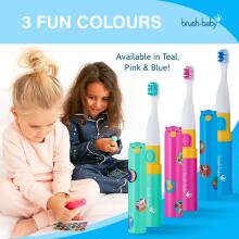 Brush Baby Go-Kidz Art.BRB121 bērnu elēktriska zobu birste ar uzlīmēm