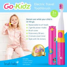 Brush Baby Go-Kidz Art.BRB121 bērnu elēktriska zobu birste ar uzlīmēm