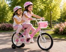 Esperia Kids Bike Junior Game Girl 14 Art.Art.9700 Bērnu divritenis (velosipēds) ar piepūšamiem riteņiem un tērauda rāmi