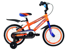 Coppi Argo Collas 16 Art.CMU16000 Orange  Детский двухколесный велосипед с дополнительными колёсиками [made in Italy]