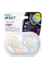 Philips Avent Ultra Air Night  Art.SCF376/12  Silikona knupīši  0-6 mēn BPA Free (2 gab.)