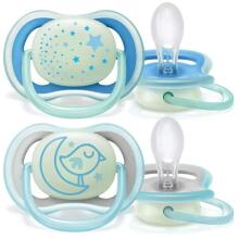 Philips Avent Ultra Air Night  Art.SCF376/21  Силиконовая пустышка  6-18м, BPA-Free (2 шт.)