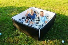 MeowBaby® Outdoor  Ball Pit Art.120015 Black  Игровой центр сухой бассейн/коврик с шариками(200шт.)
