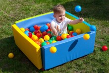 MeowBaby® Outdoor  Ball Pit Art.120016 Blue Spēļu centrs sausais baseins / paklājs ar bumbiņām(200gab.)