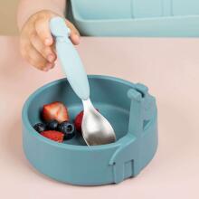 Done by Deer Peekaboo first meal set Deer friends Blue комплект столовых принадлежностей