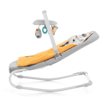 KinderKraft'20 Felio Art.KKBFELOYEL0000 Forest Yellow  Детский шезлонг Стильный детский шезлонг с музыкой и вибрацией