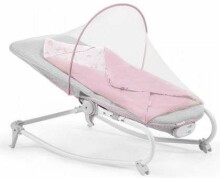 KinderKraft'20 Felio Art.KKBFELOPNK000N Bijūno rožė Stilinga kūdikio supamoji kėdė su muzika ir vibracija