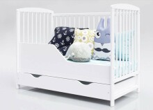 Baby Crib Club Wood Kacper Art.120611 Детская деревянная кроватка с ящиком 120x60см