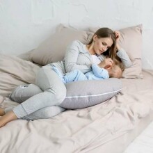 La Bebe™  Nursing Maternity Pillow Square Nappy Art.120634  Подковка для сна, кормления малыша