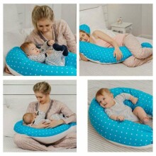 „La Bebe ™ Moon“ motinystės pagalvė Nr. 120636 Didelė pagalvė nėščioms moterims su atminties putomis (ypač minkštas ir tylus kūno prisitaikantis užpildas) 195 cm