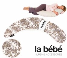 „La Bebe ™ Moon“ motinystės pagalvė Nr. 120640 Didelė pagalvė nėščioms moterims su atminties putomis (ypač minkštas ir tylus kūno prisitaikantis užpildas) 185 cm