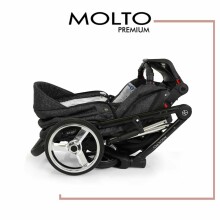 Kunert Molto Premium  Art.MO-03 Dark Grey universalus vežimėlis 2in1