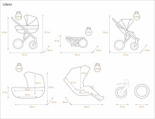 „Kunert Libero Premium“ klasės art. LI-05 „Bordeaux“ universalus vežimėlis 3in1