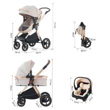 Kidsworld Bebby 3 in 1 Art.D-2 Pink  Universālie rati 3in1
