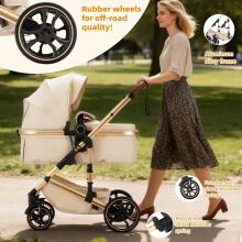 Kidsworld Bebby 3 in 1 Art.H-9 Brown  Universālie rati 3in1