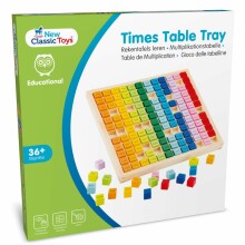 New Classic Toys Times Table Tray  Art.10511 Деревянная таблица умножения