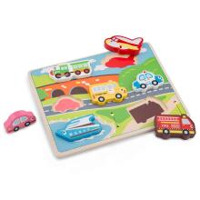 New Classic Toys Transport Puzzle Art.10520  Деревянный пазл Транспорт