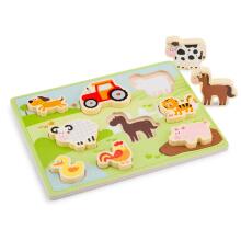 New Classic Toys Ferma Puzzle Art.10521  Деревянный пазл Ферма