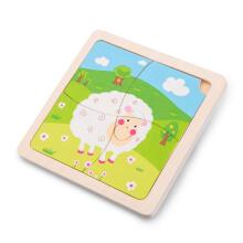 New Classic Toys Mini Puzzle Sheep  Art.10527  Детский деревянный пазл