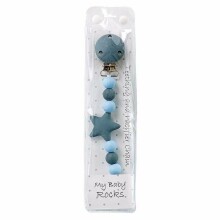 My Teddy My Baby Rocks Art.BRFB Stars Blue Māneklīša ķēde  ar silikona pērlītēm (knupja turētājs)