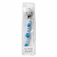 My Teddy My Baby Rocks Art.BRMB Marble Blue Māneklīša ķēde  ar silikona pērlītēm (knupja turētājs)