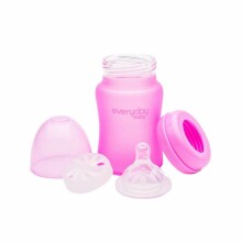 Everyday Baby  Glass Heat  Sensing   Art.10222 Pink Klaasist lutipudel temperatuuriindikaatoriga 240 ml.