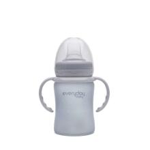 Everyday Baby  Glass Sippy Cup   Art.10311 Quiet Grey Anti-koliku stikla barošanas pudele  ar  rokturiem, 150ml