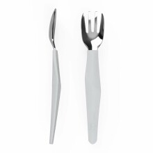 Everyday Baby Steel  Cutlery Art.10507 Quiet Grey  Ложечка и вилочка с нержавеющей стали